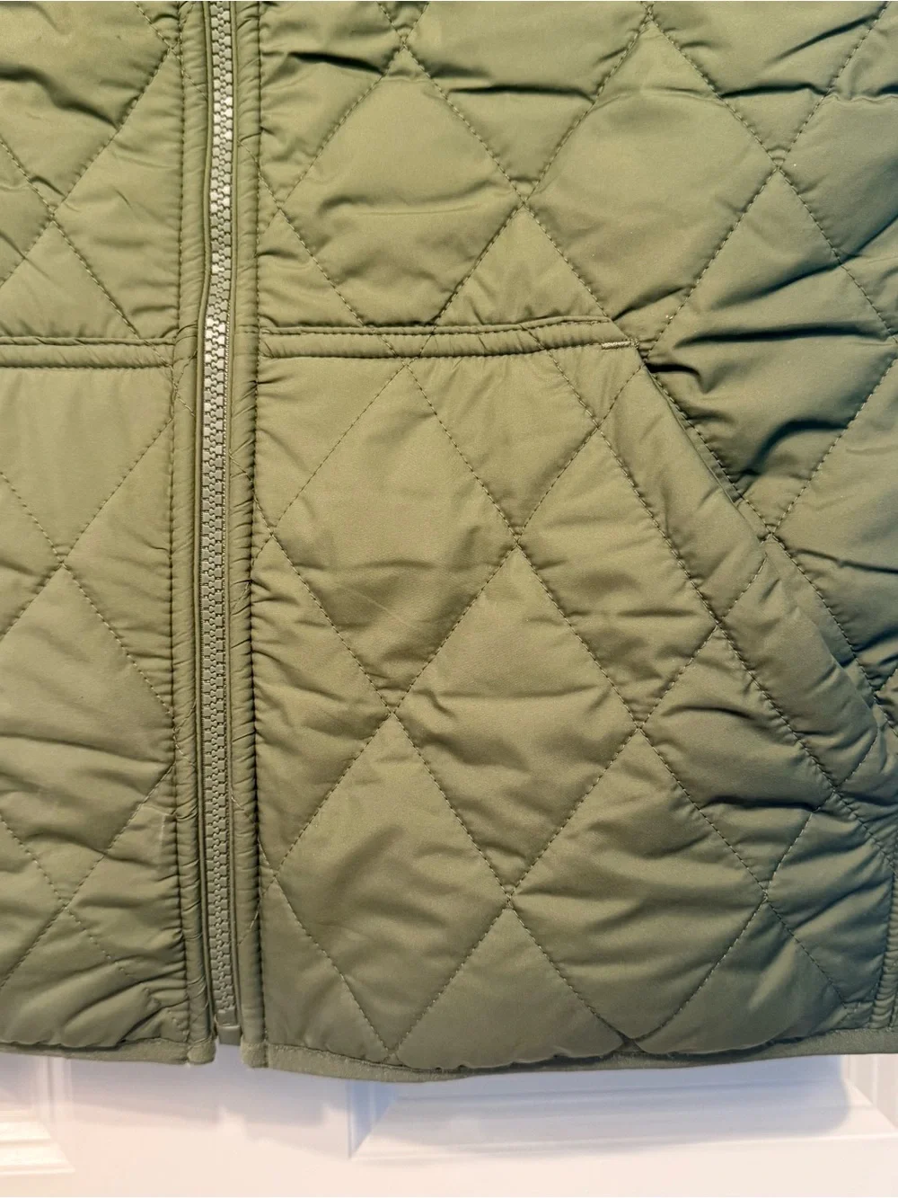 Polo Ralph Lauren Boys Quilted Fleece Lined Vest L (14-16) Olive NWOT